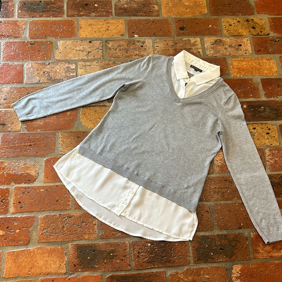 Adrianna Papell Button Front Sweater/shirt combo szM - Picture 7 of 16